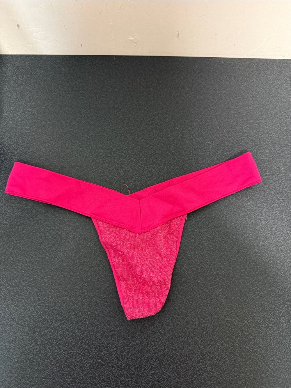 No Boundaries Hot Pink V-Front Thong